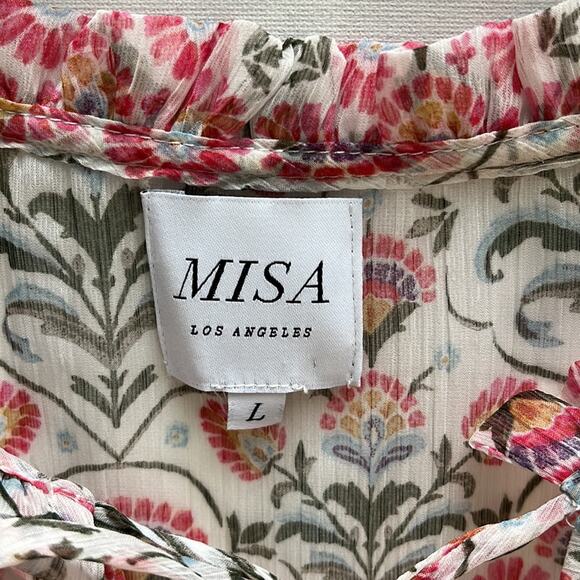 MISA Basia Chiffon Top in Somerset Stencil Size L - Picture 5 of 9